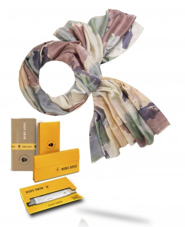 Палантин Женский SN40-FL.ABSTRAITE/BEIGE.DORE